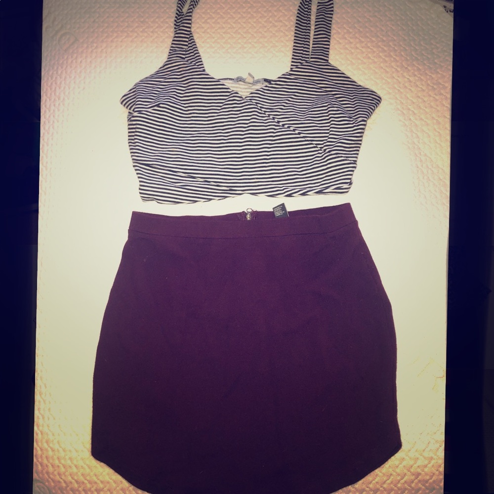 Crop top and skirt together